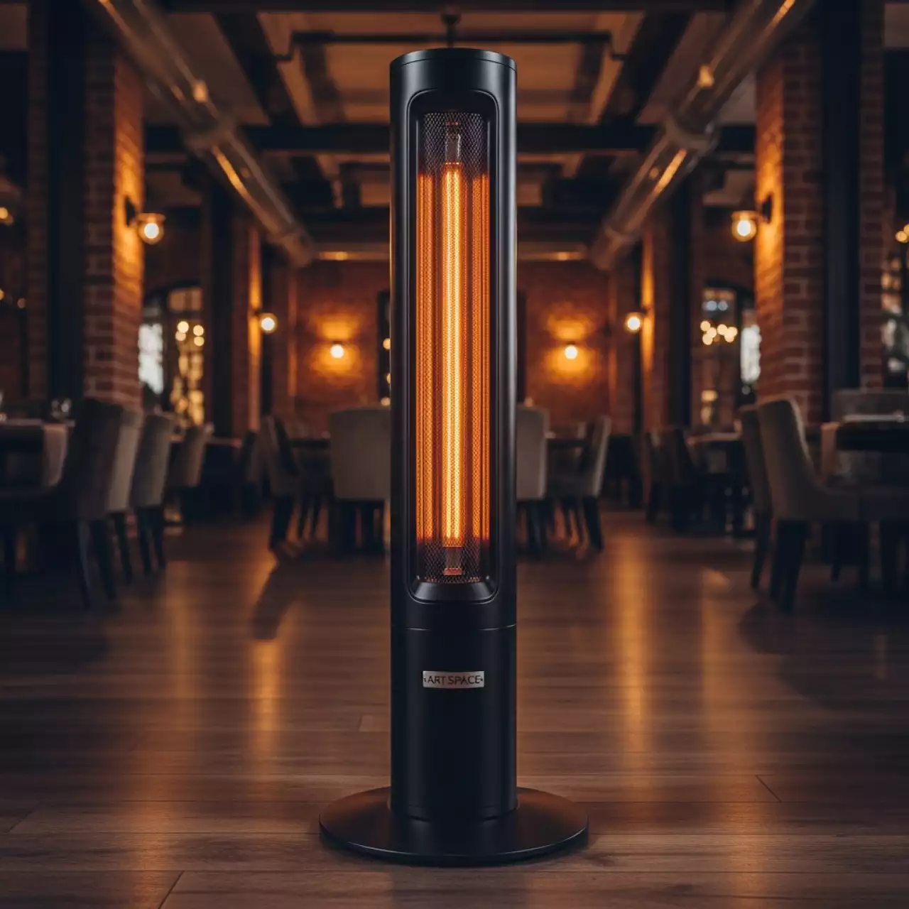 Аренда Обогреватель электрический напольный H?gett Floor Black 1821 B в ресторане «Плакучая Ива» — ART SPACE