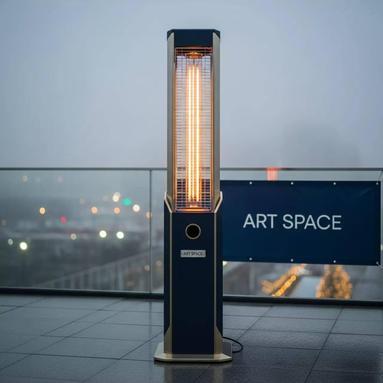 Аренда Обогреватель электрический уличный Hügett Floor в VK Stadium Sirius — ART SPACE