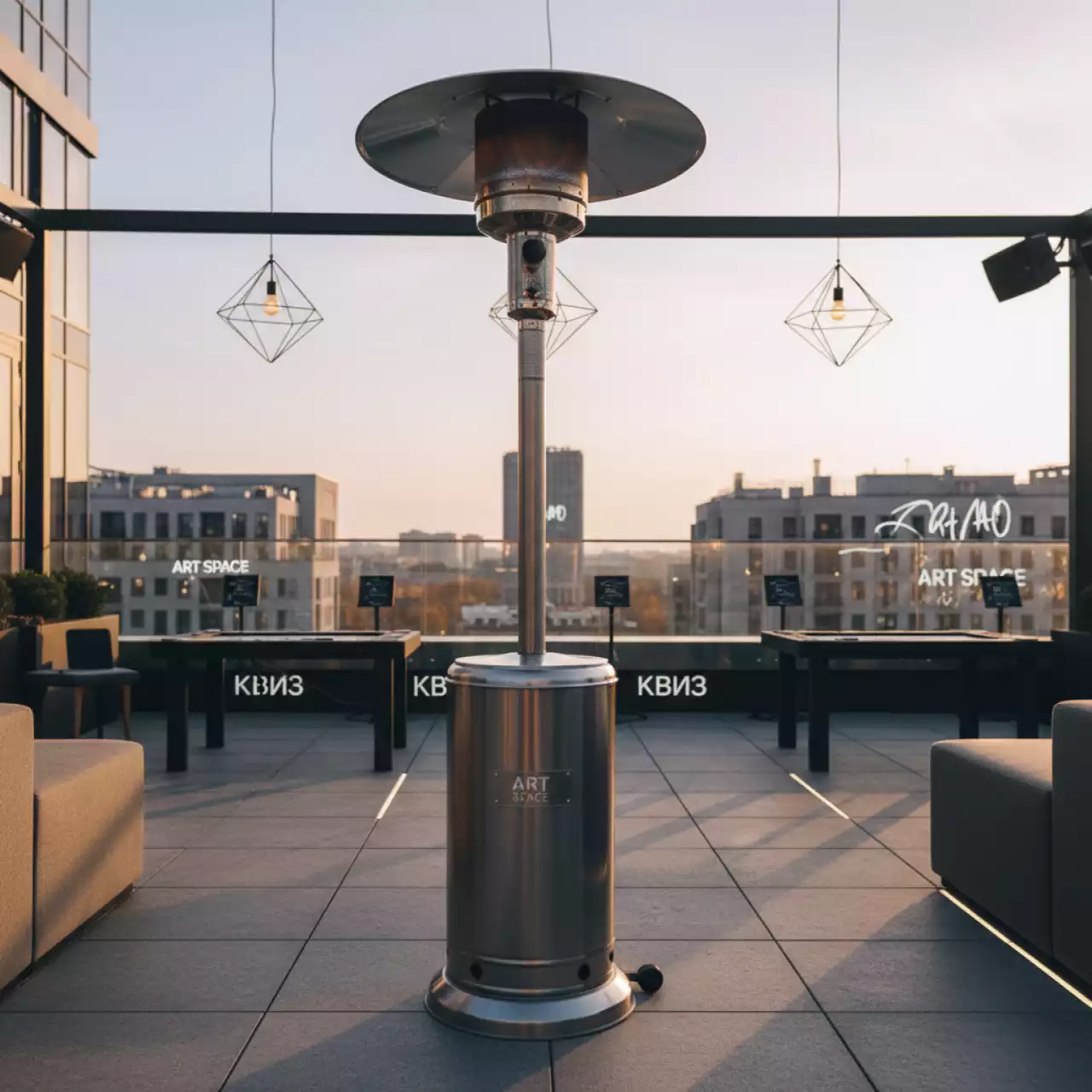 Аренда Обогреватель газовый Гриб серый в Stella di Mosca — ART SPACE