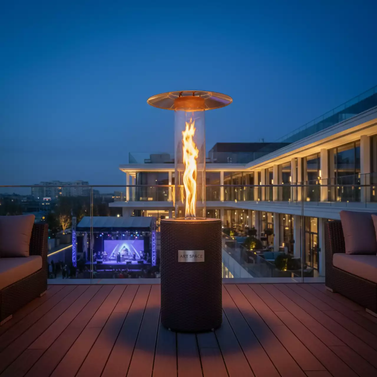 Аренда Обогреватель газовый ротанговый для улицы и веранды Stalleh Kotte в Stella di Mosca — ART SPACE