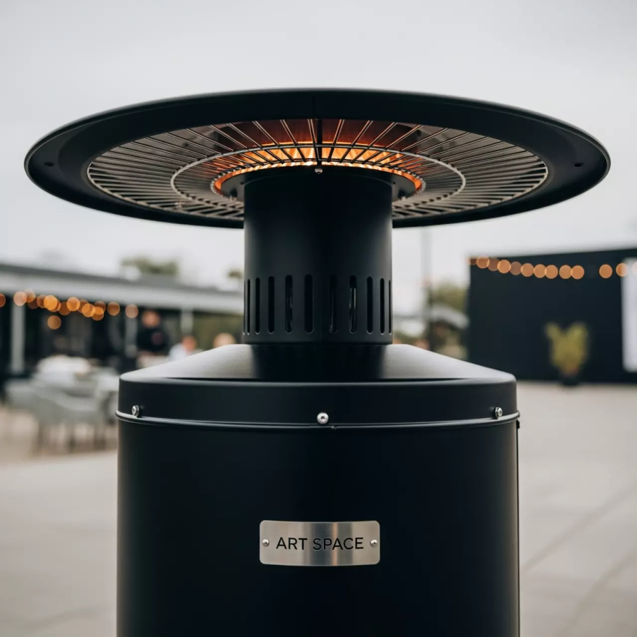 Аренда Обогреватель газовый уличный Карлайл черный в ресторане «La Terrazza» — ART SPACE