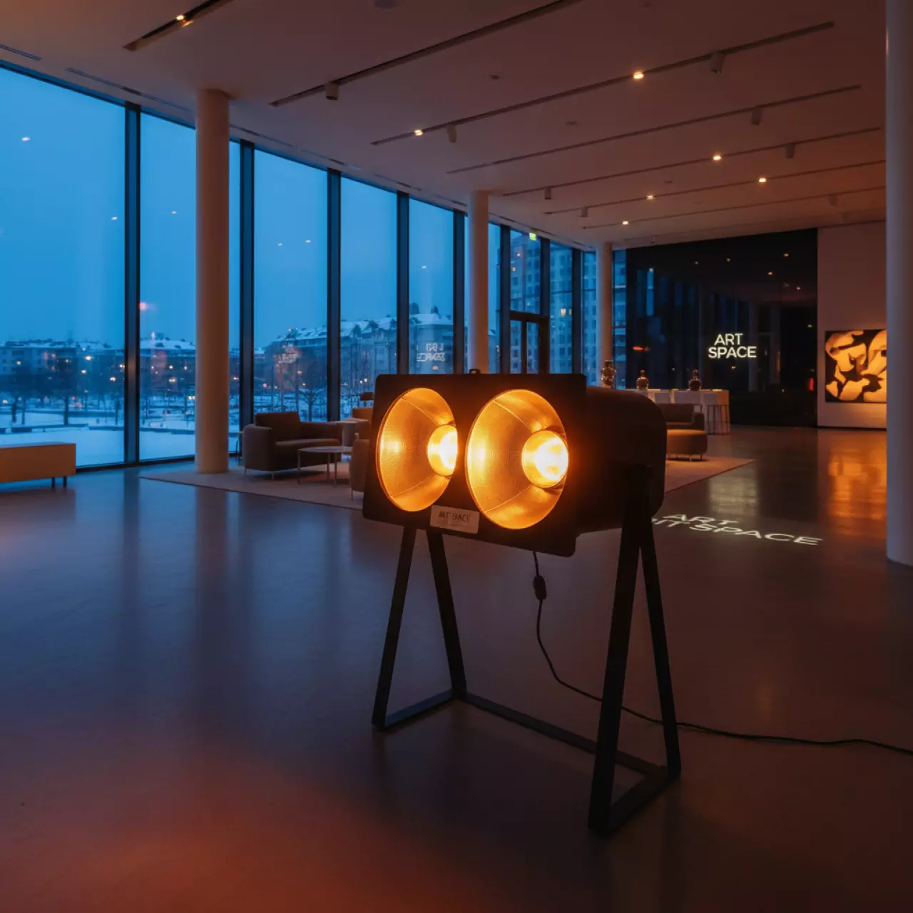 Аренда Обогреватель Heliosa 99.2 с Bluetooth и пультом 4000 Вт в Mövenpick Hotel — ART SPACE