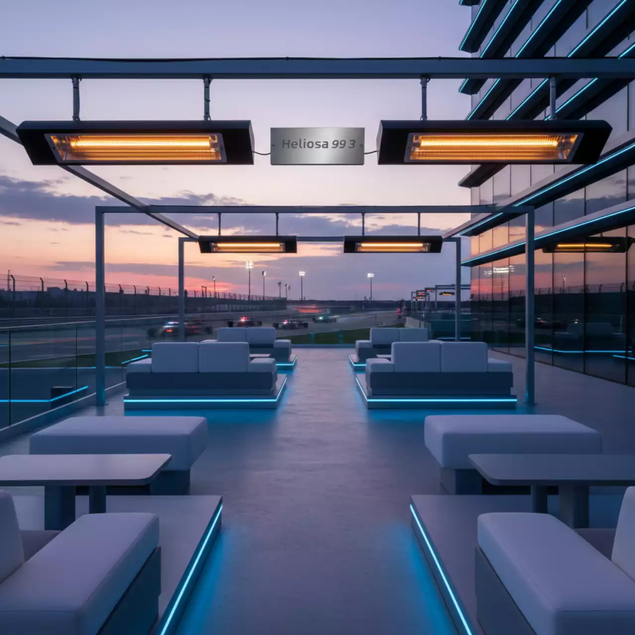 Аренда Обогреватель Heliosa 99 3 стекло Bluetooth пульт 4000 Вт в Cosmos Sochi Hotel — ART SPACE