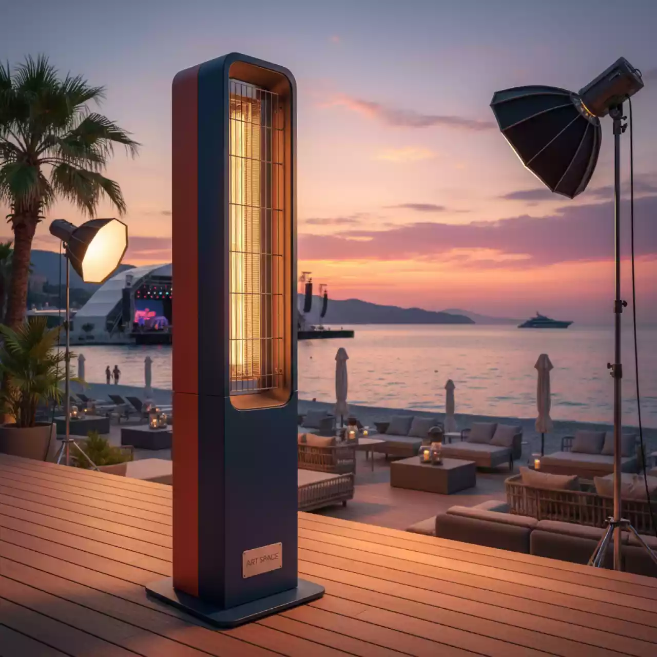 Аренда Обогреватель ИК 1 кВт на пляжных клубах Хосты — ART SPACE