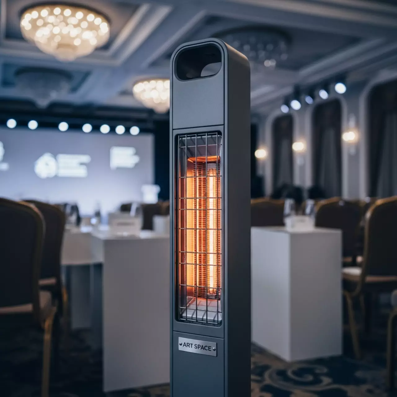 Аренда Обогреватель инфракрасный электрический серого цвета в Green Flow Hotel — ART SPACE