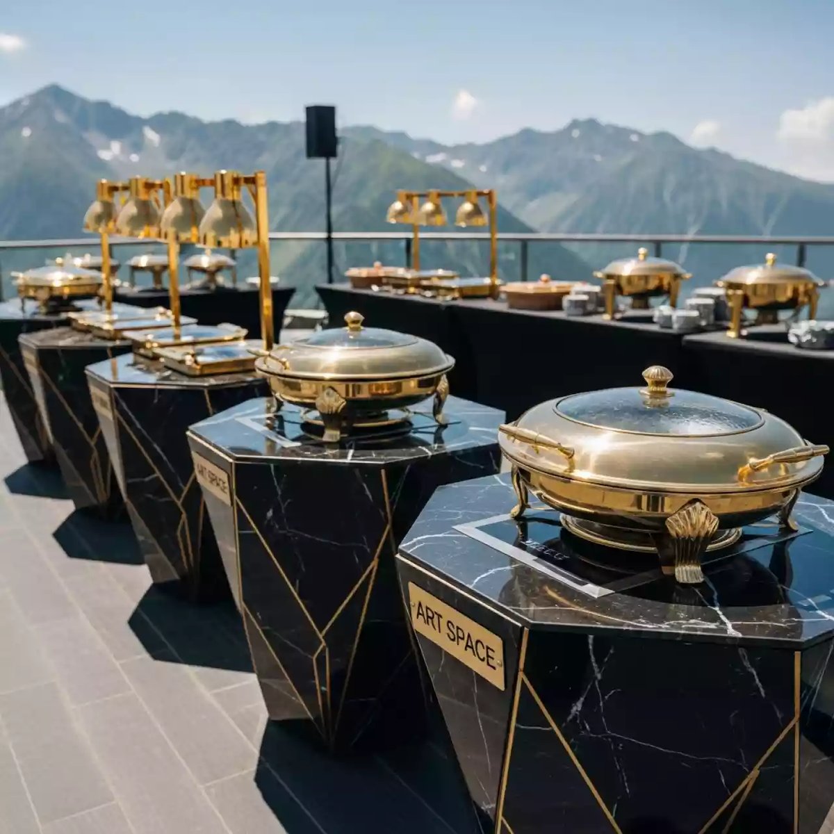 Аренда Оборудование для кейтеринга на площадке Rosa Peak (2320м) — ART SPACE