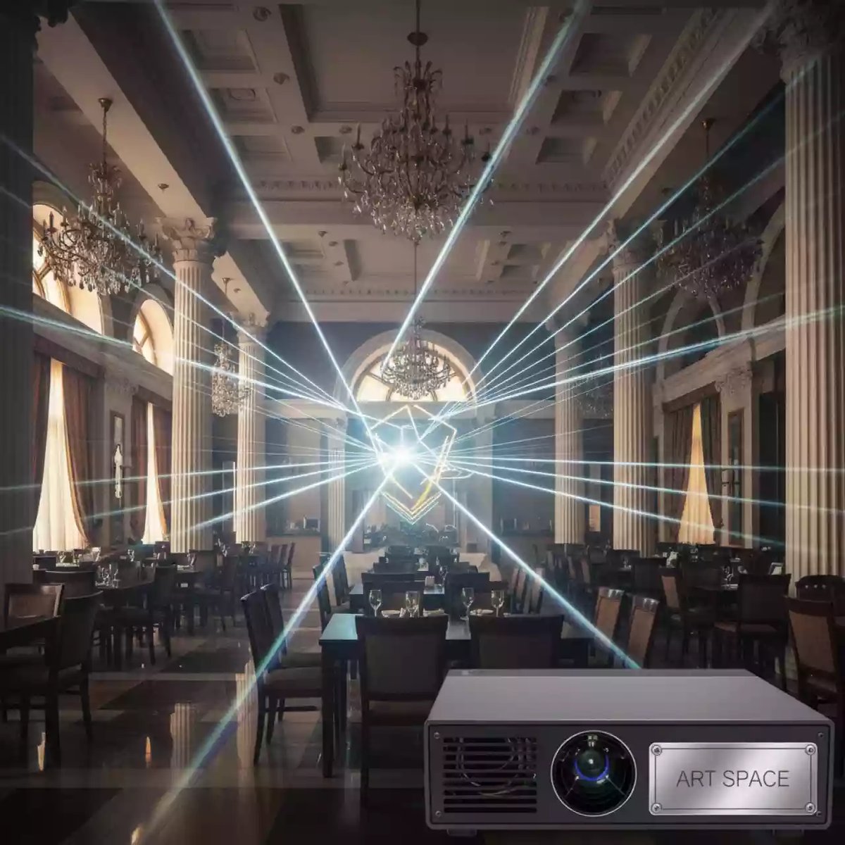 Аренда Оборудование для лазерного шоу в ресторане «Магеллан» — ART SPACE