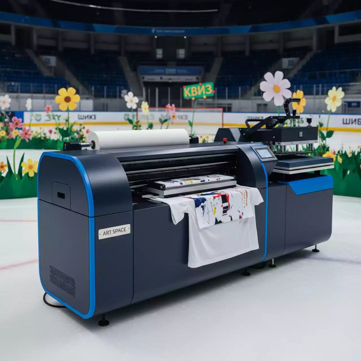 Аренда Оборудование для сублимации TitanJet в ледовой арене «Шайба» — ART SPACE