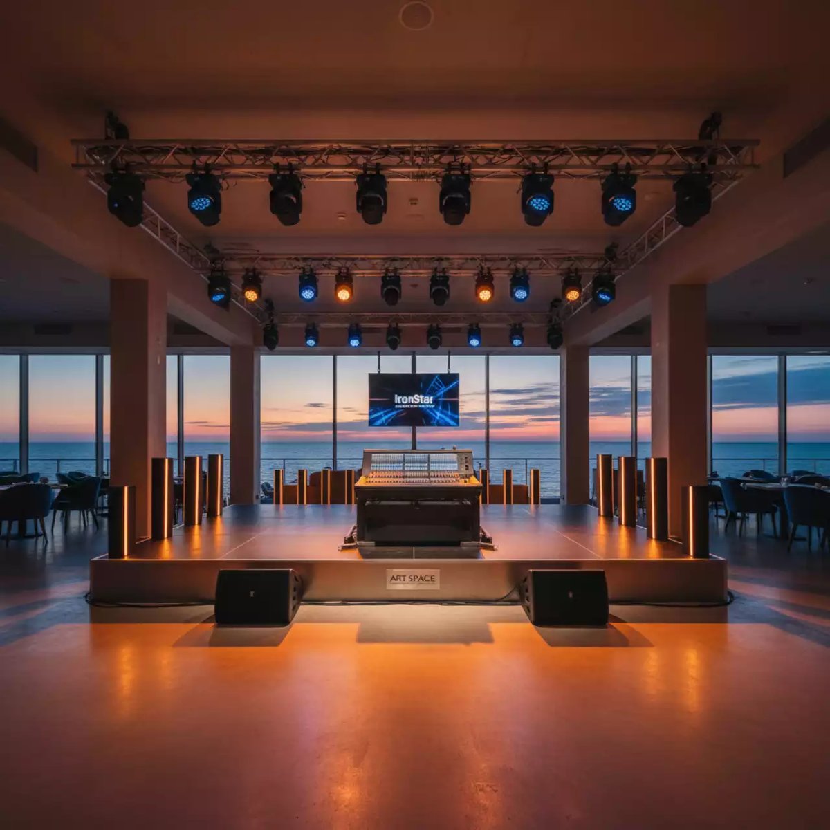 Аренда Оборудование профессиональное для дня рождения в ресторане «Паруса» — ART SPACE