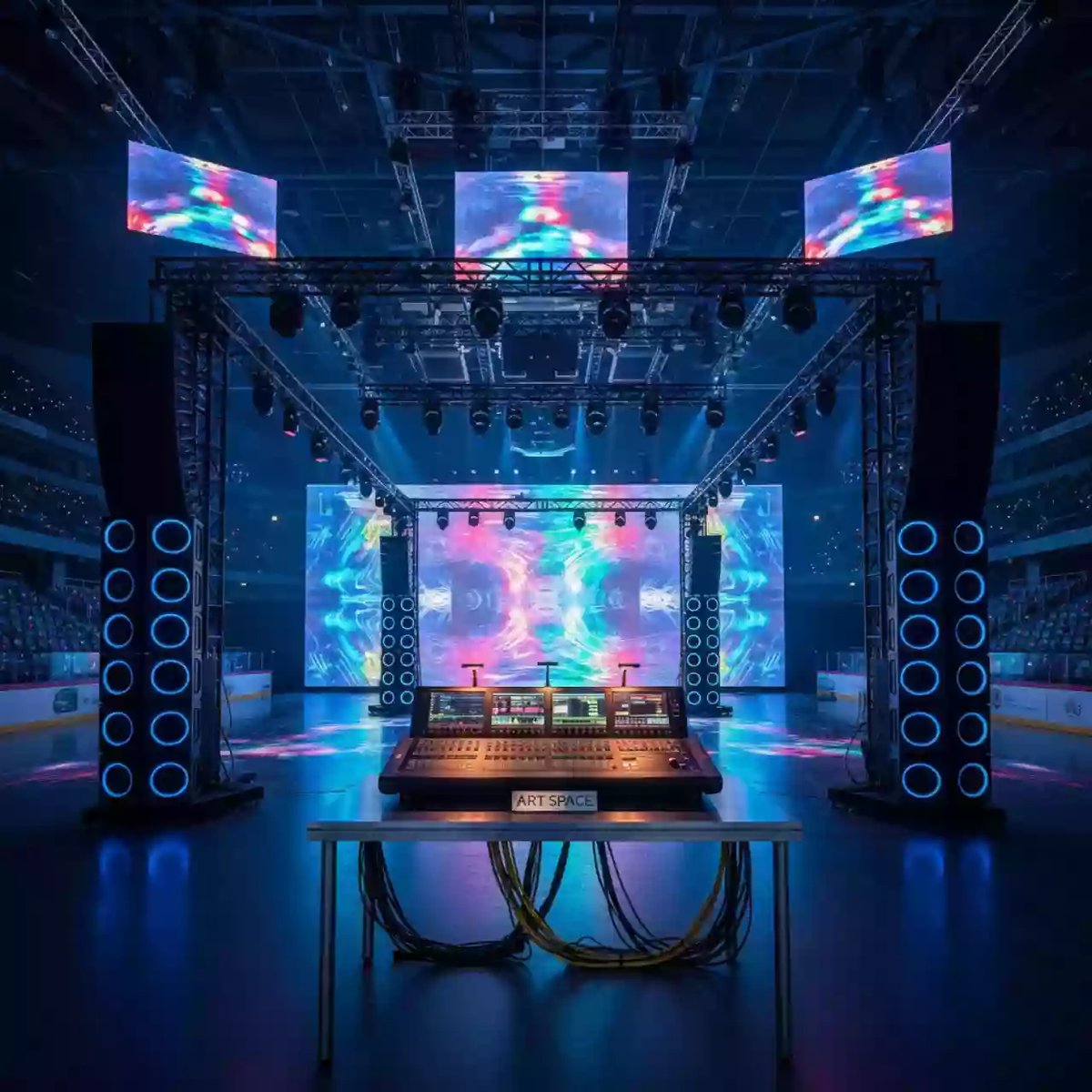 Аренда Оборудования для трансляции в зал в ледовой арене «Шайба» — ART SPACE