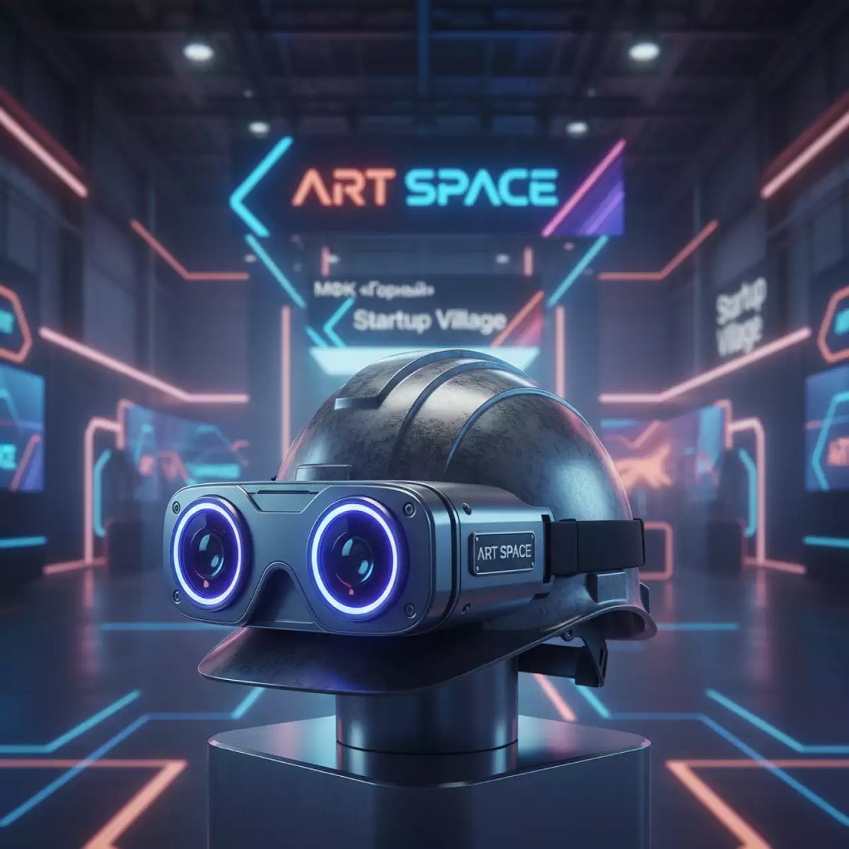 Аренда Очки дополненной реальности ROKID X CRAFT с промышленным взрывозащищенным оголовьем в МФК «Горный» — ART SPACE