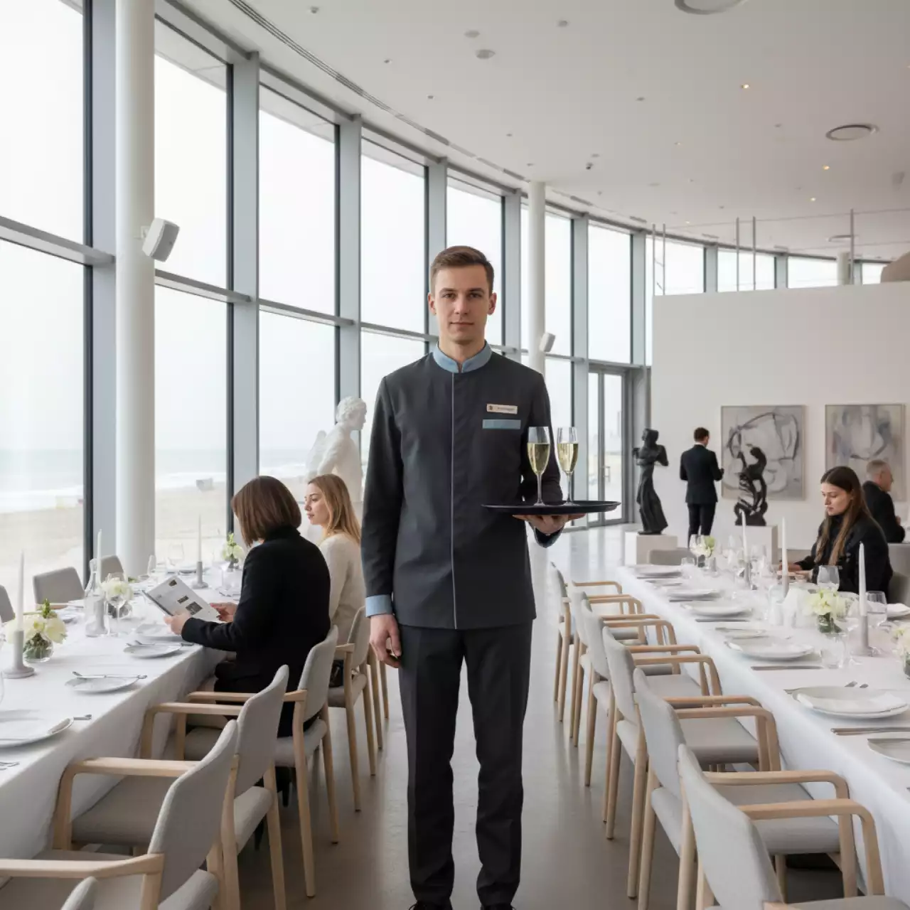 Аренда Официант на выставку в пляжном клубе Del Mar — ART SPACE