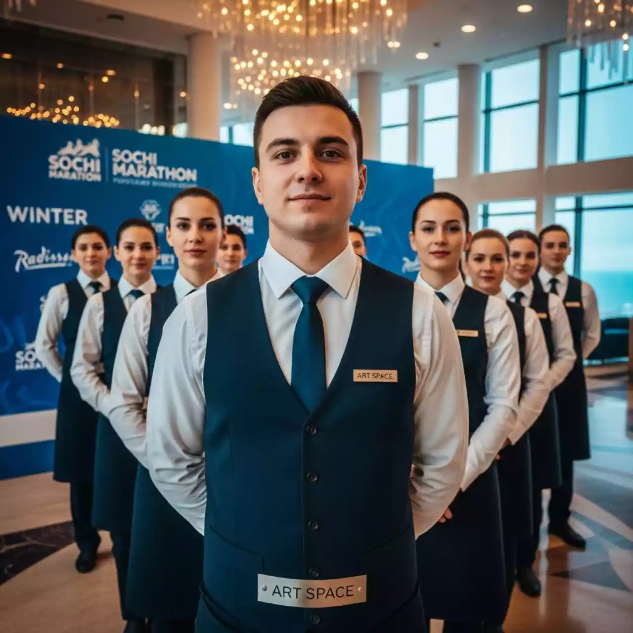 Аренда Официанты для частных мероприятий в отеле Radisson Lazurnaya — ART SPACE