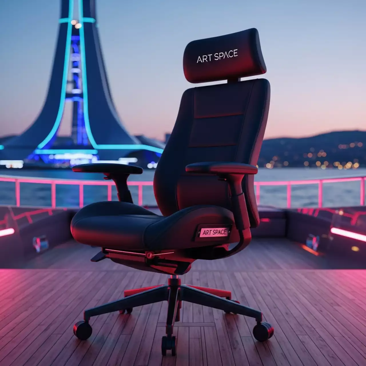 Аренда Офисное кресло Vista черное на VIP теплоходе (Морпорт Сочи) — ART SPACE