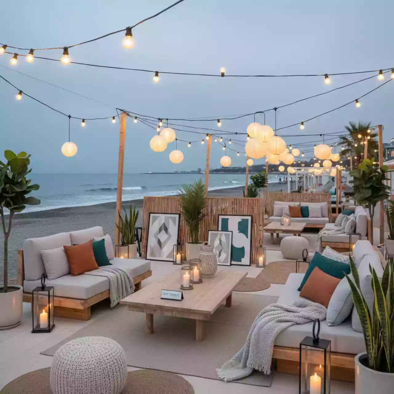 Аренда Оформление 10 летия бара Гадкий койот на пляже «Мандарин» — ART SPACE