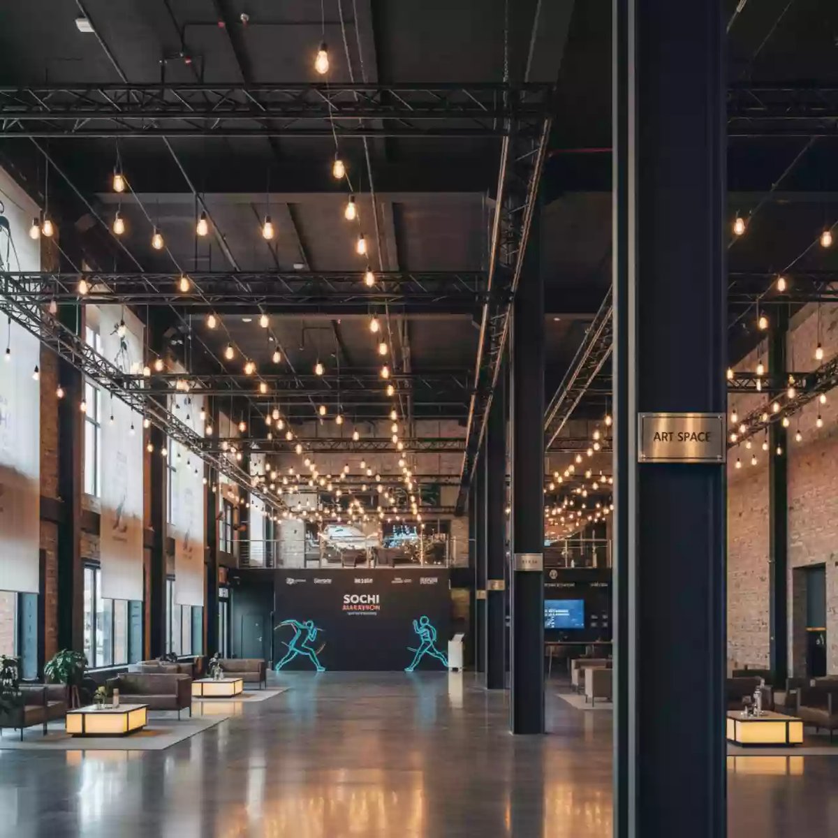 Аренда Оформление потолка гирляндами в Sport Inn Hotel & Wellness — ART SPACE