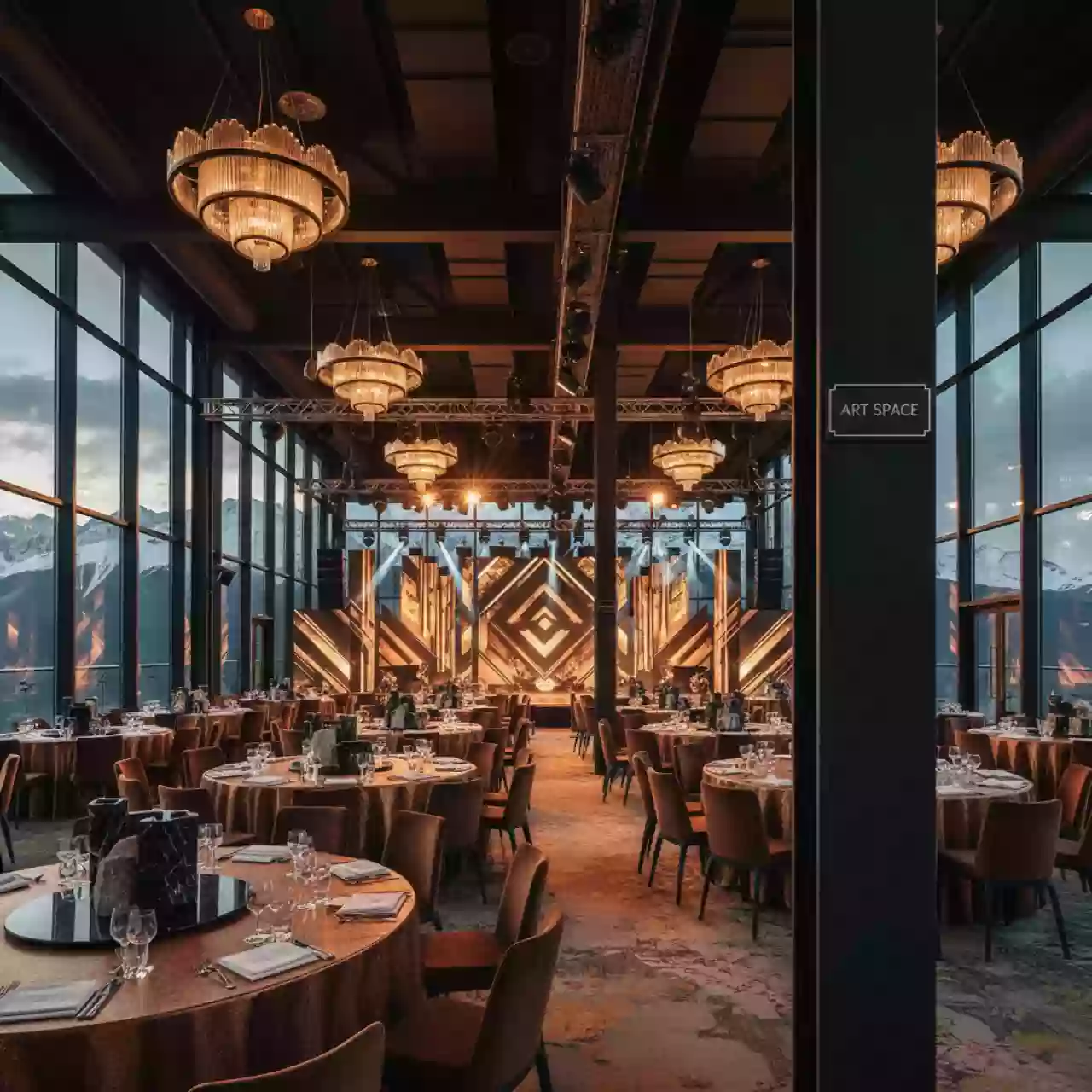 Аренда Оформление праздника в стиле Гэтсби в Radisson Hotel Rosa Khutor — ART SPACE