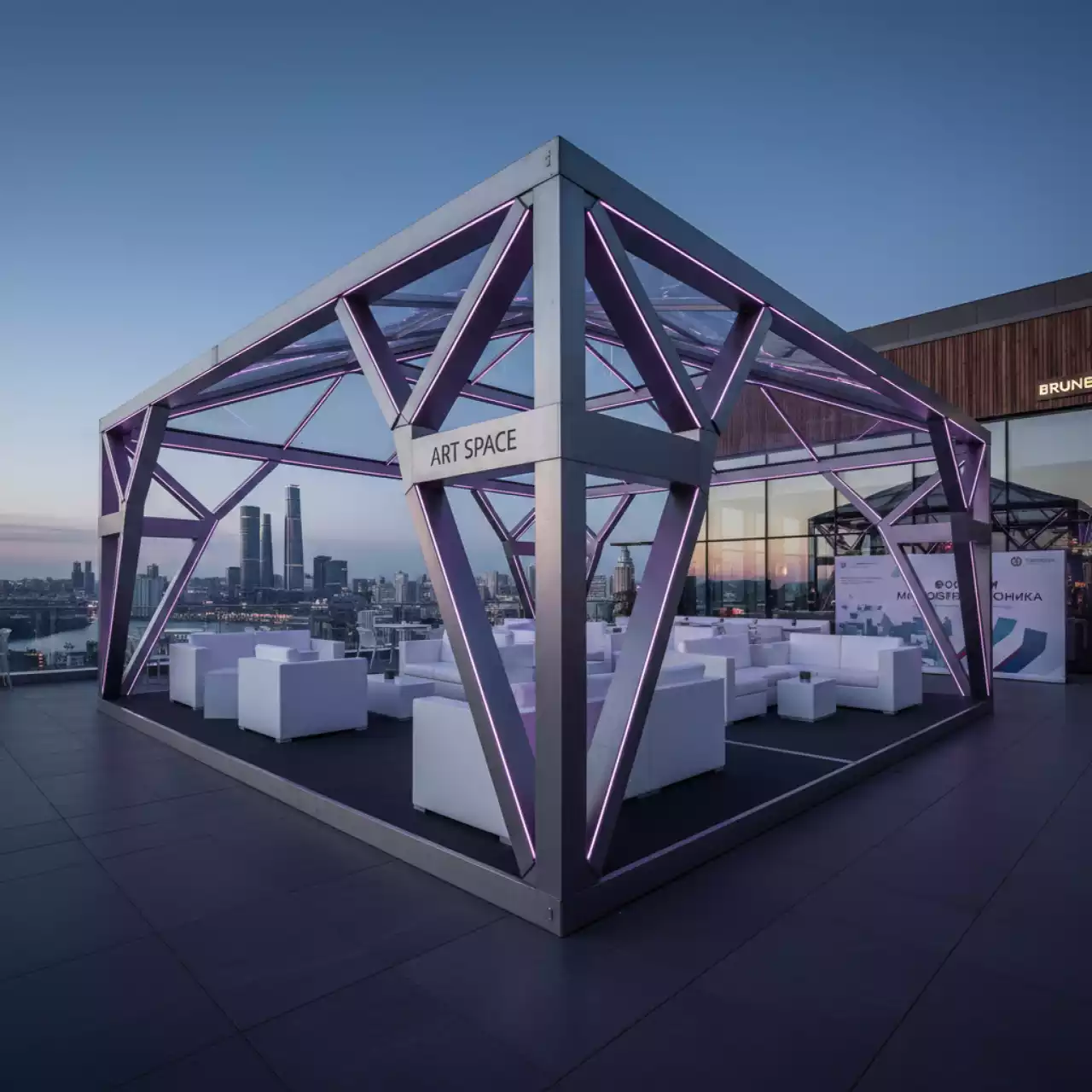 Аренда Оформление шатров в ресторане «Brunello» — ART SPACE