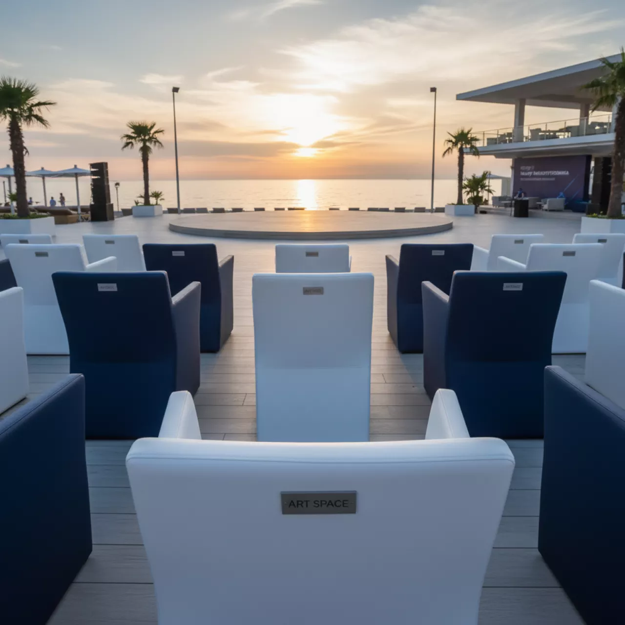 Аренда Оформление стульев на пляже «Мандарин» — ART SPACE