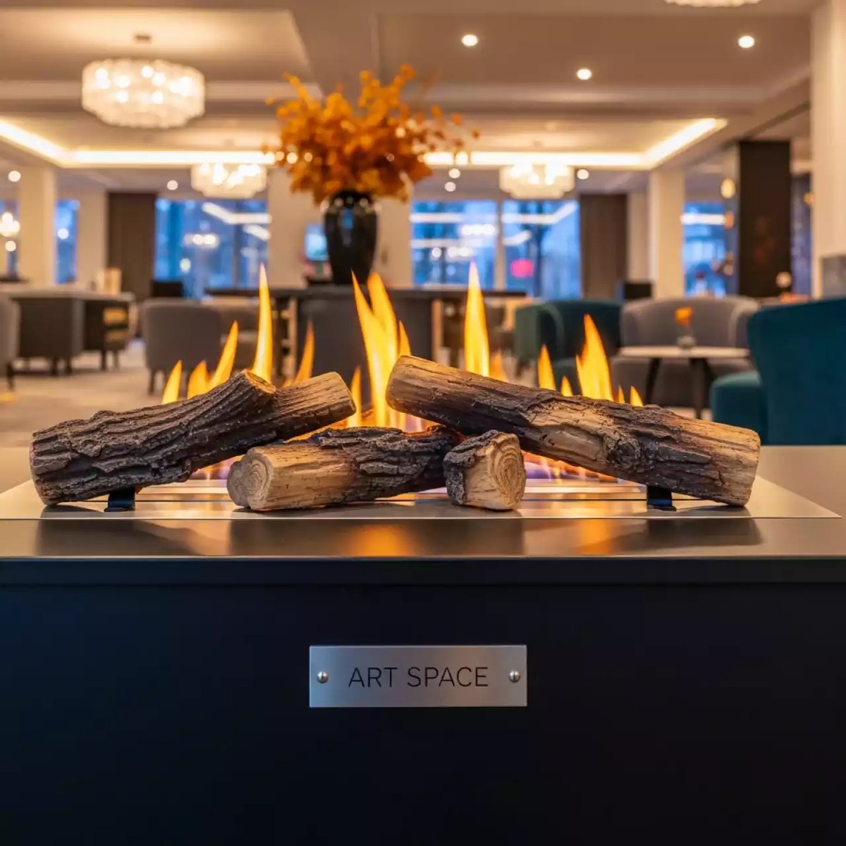 Аренда Огонь декоративный безопасный из поленьев в Radisson Blu Resort & Congress Centre — ART SPACE