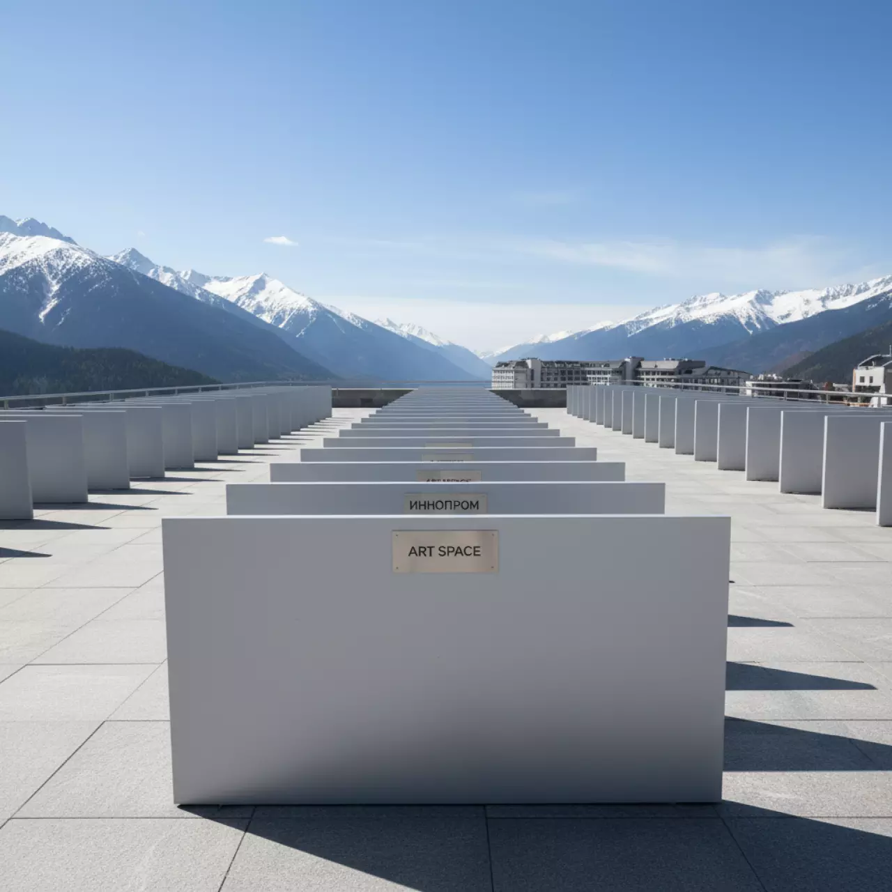 Аренда Ограждение мобильное фан барьер на курорте «Газпром» (Альпика) — ART SPACE