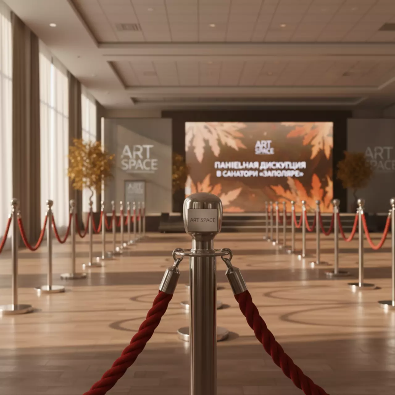 Аренда Ограждения переносные серебряные в санатории «Заполярье» — ART SPACE