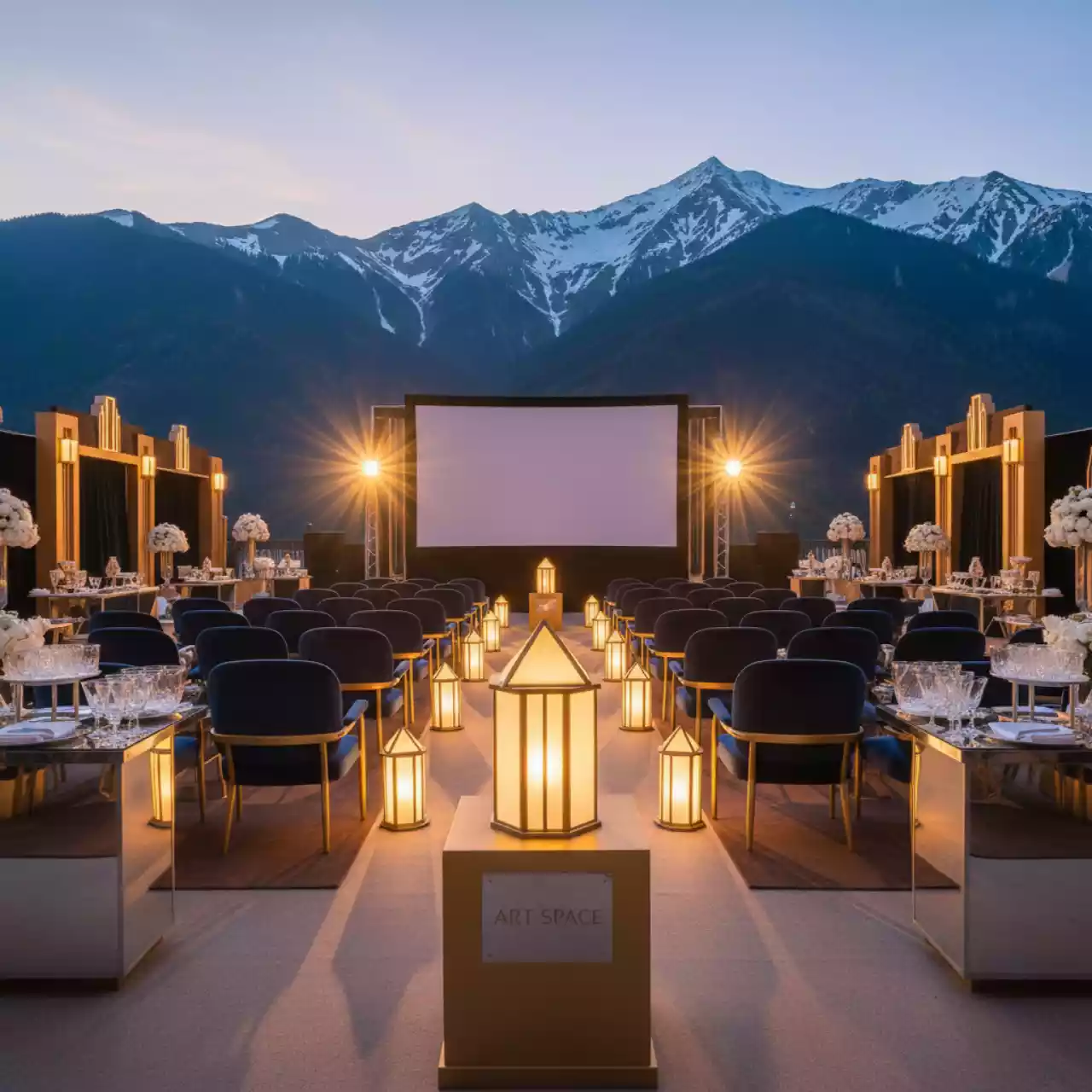 Аренда Организация летнего мероприятия кинотеатр под открытым небом в Radisson Hotel Rosa Khutor — ART SPACE