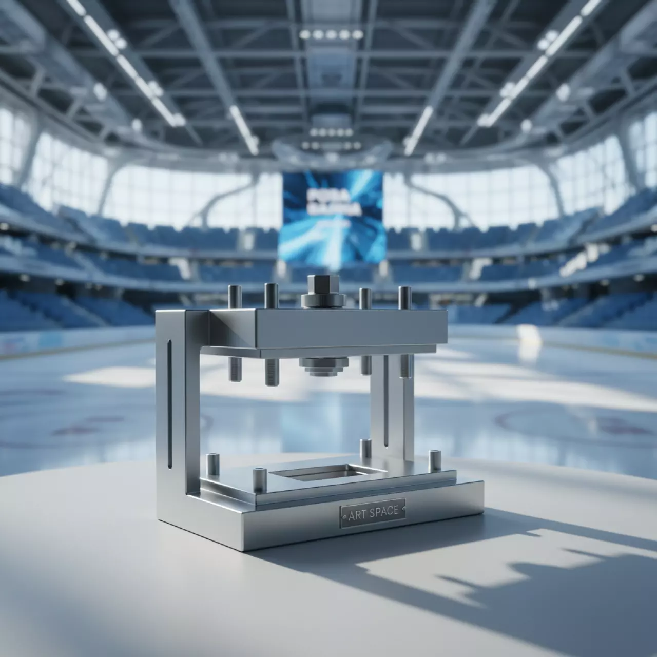 Аренда Оснастка для печати чехла iPad II III в ледовом дворце «Роза Хутор» — ART SPACE