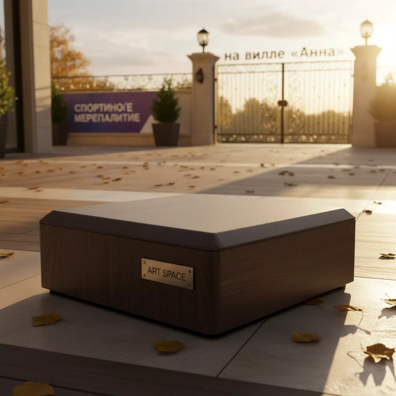 Аренда Основание для стойки MPOR 440U пластик венге наполняемое водой на вилле «Анна» — ART SPACE