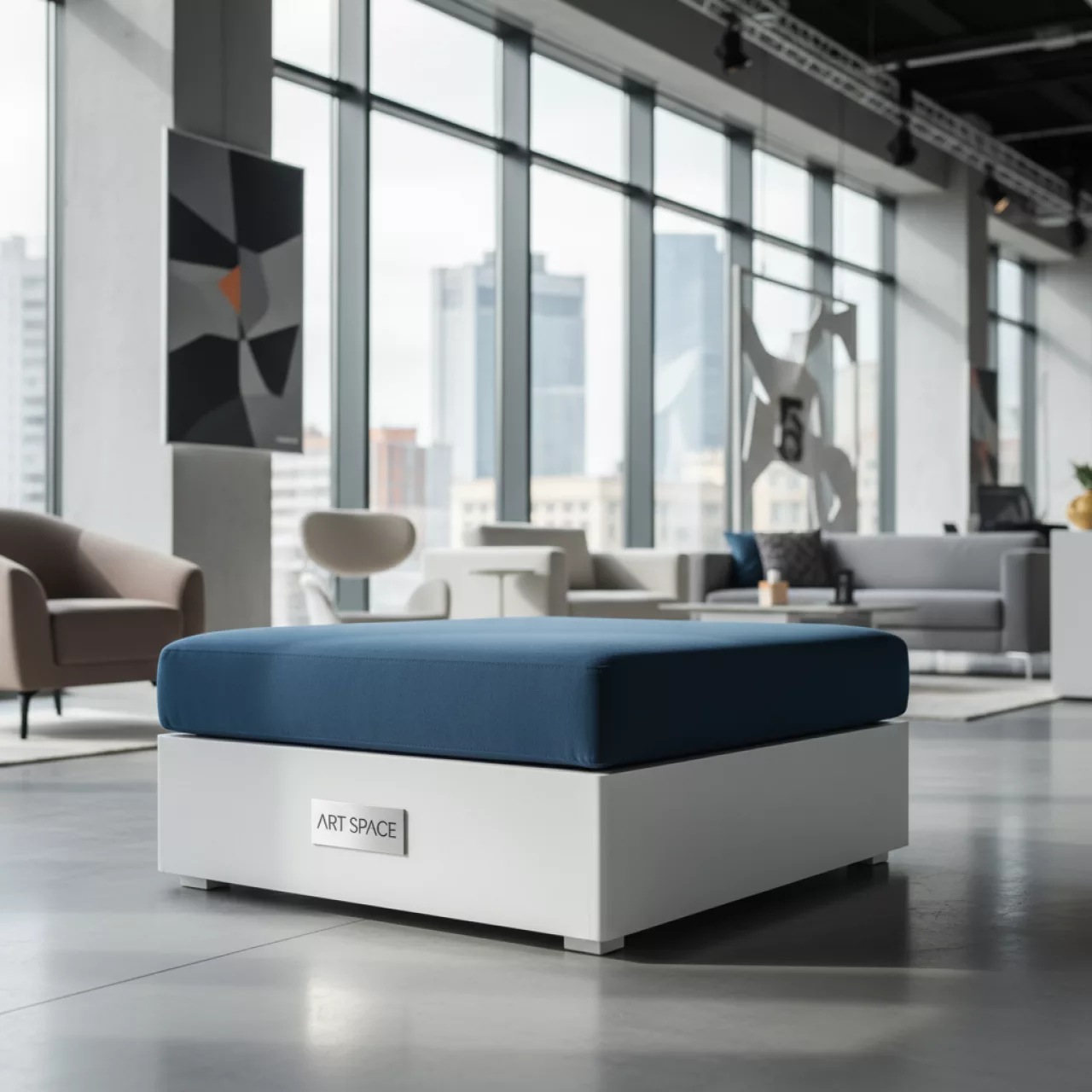 Аренда Оттоман White pallet Blue в Stella di Mosca — ART SPACE