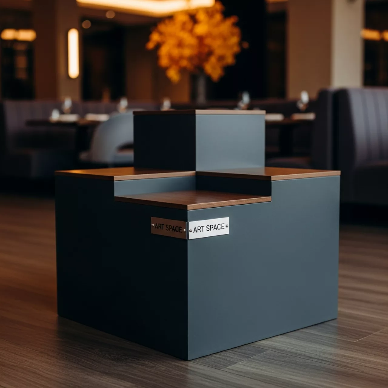 Аренда Пьедестал мобильный из трех подиумов в ресторане «Баран-Рапан» — ART SPACE