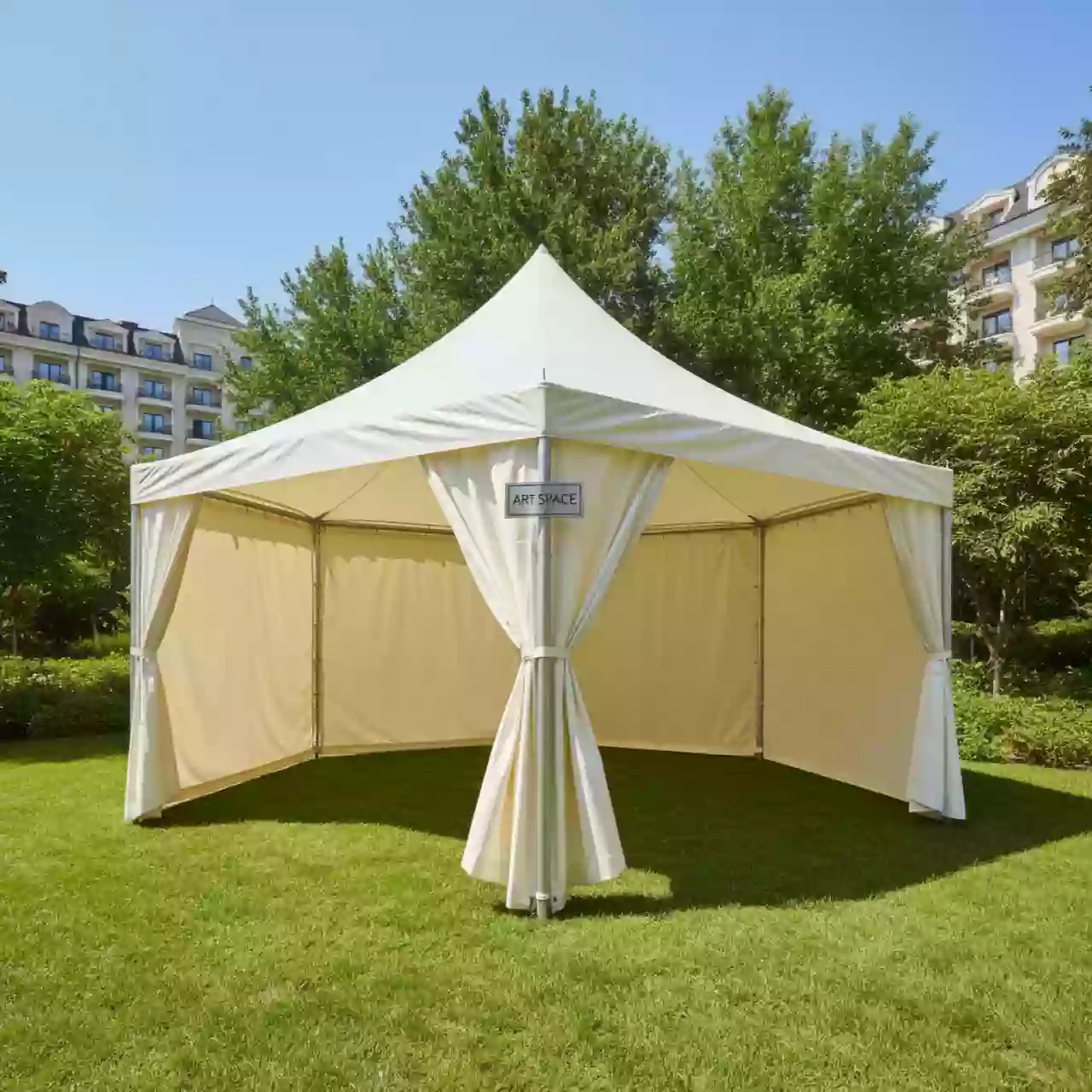 Аренда Пагода Лондон мягкие стенки 5х15 м в отеле «Богатырь» — ART SPACE