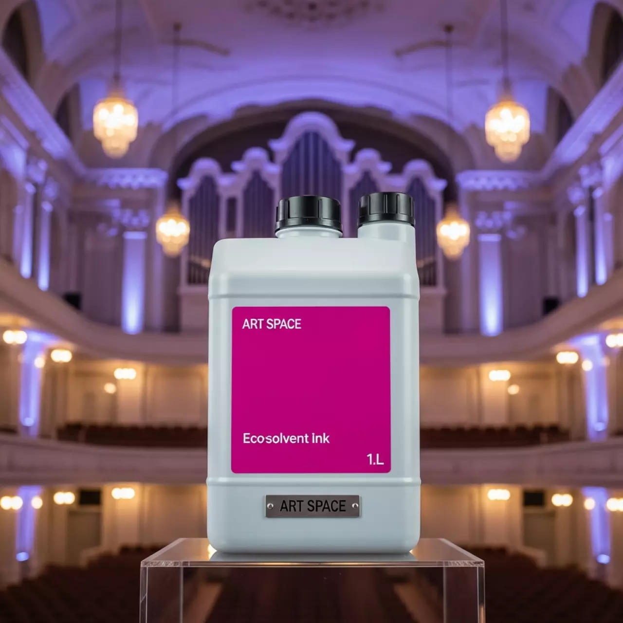 Аренда Пакет экосольвентных чернил для плоттеров INXJet Triangle MSR Magenta 1 л в Зале органной и камерной музыки — ART SPACE