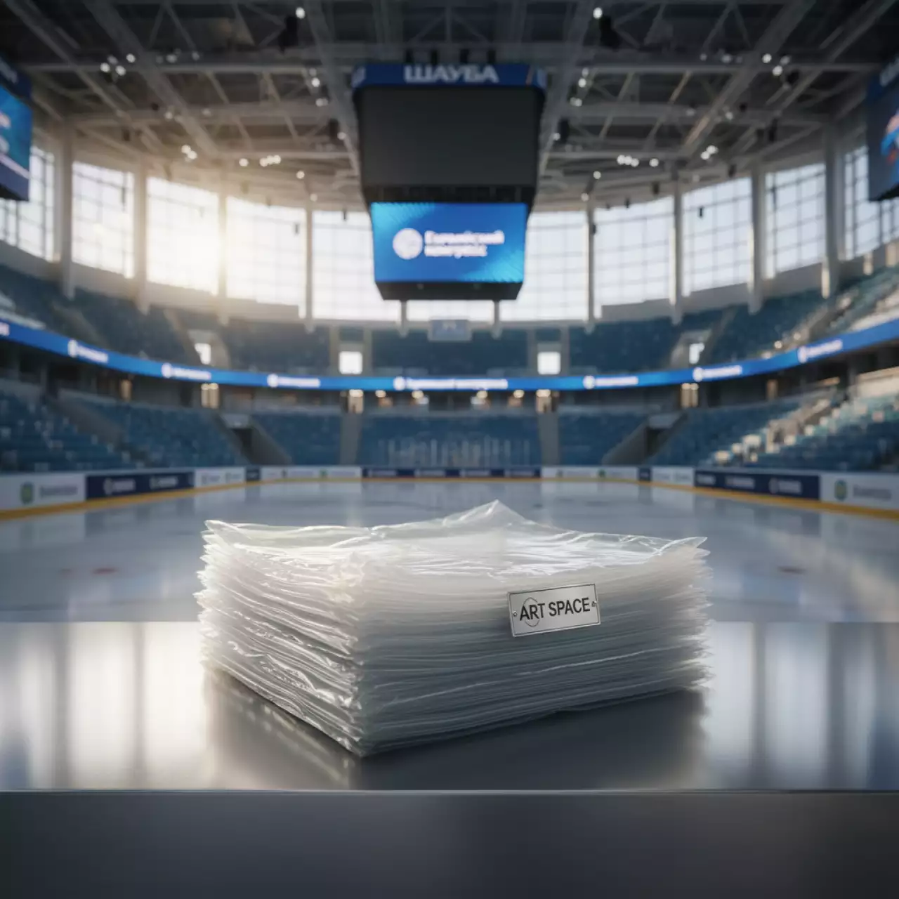 Аренда Пакеты пластиковые для шредеров EBA в ледовой арене «Шайба» — ART SPACE