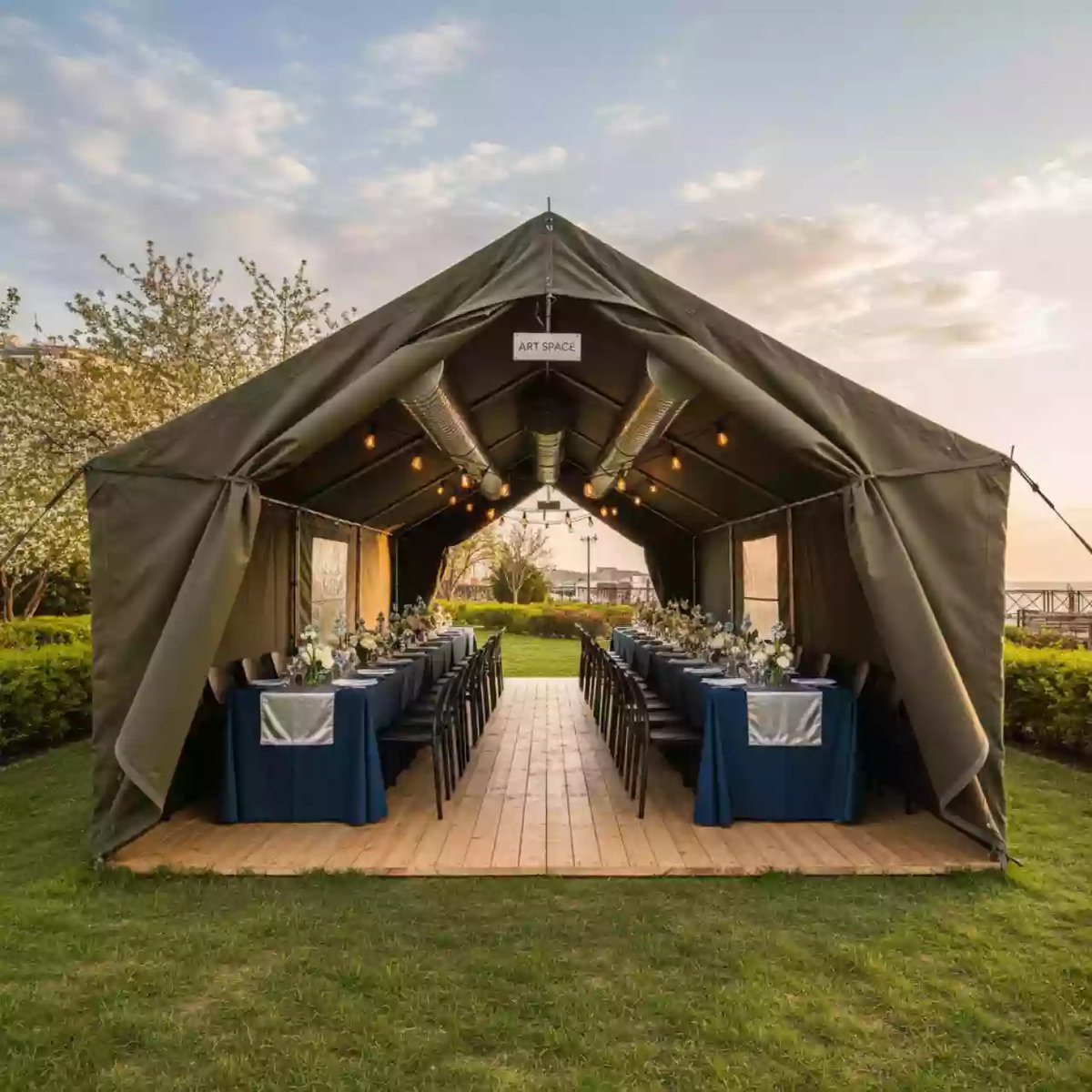 Аренда Палатка армейская 4,9х4,9 м в Mercure Сочи Центр — ART SPACE