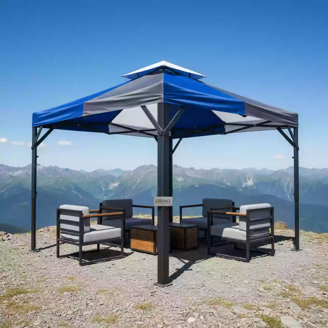 Аренда Палатка шатер Green Glade 1264 4x4x2,65 2 м полиэстер на площадке Rosa Peak (2320м) — ART SPACE