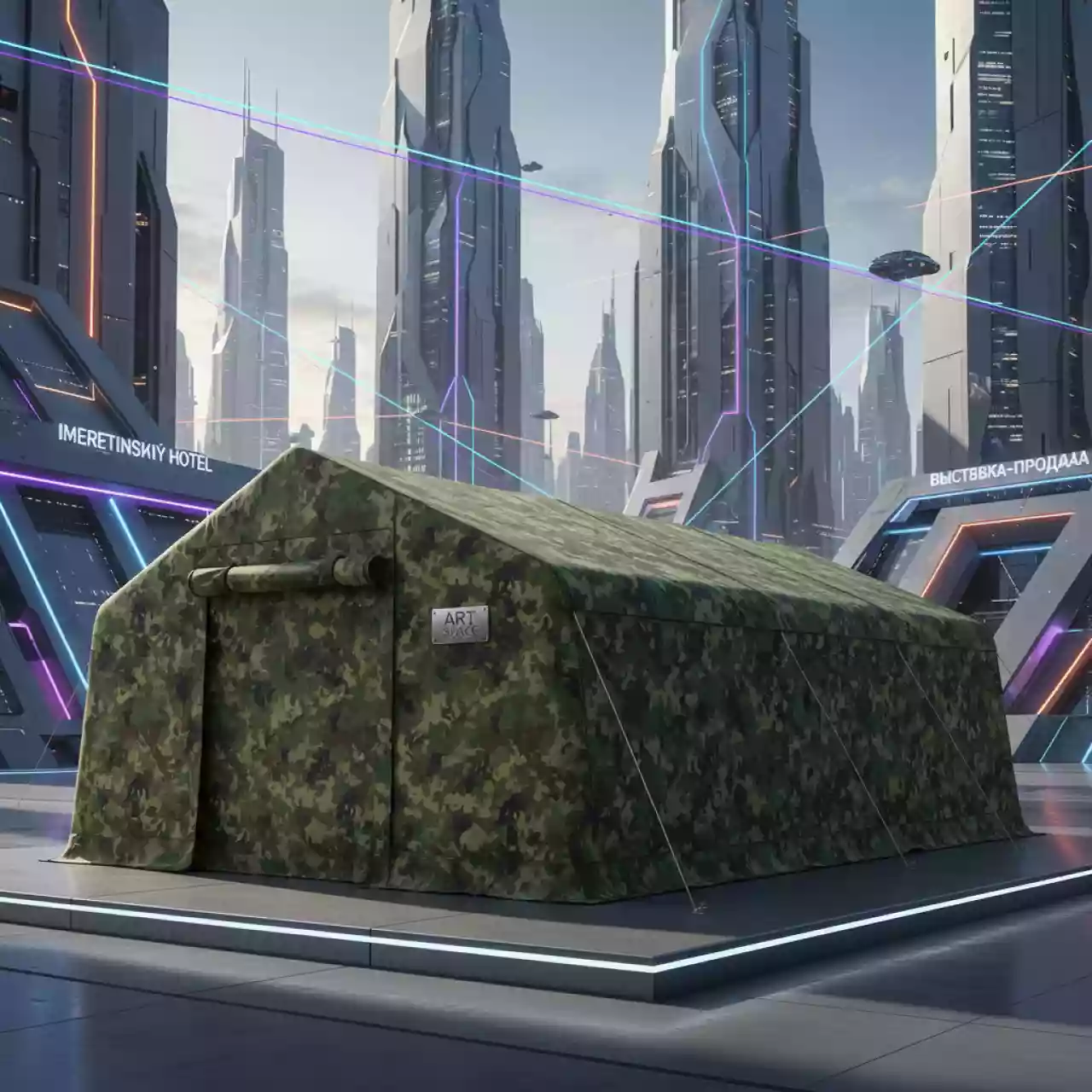 Аренда Палатка тент Камуфляж 5х2,5 м в Imeretinskiy Hotel — ART SPACE