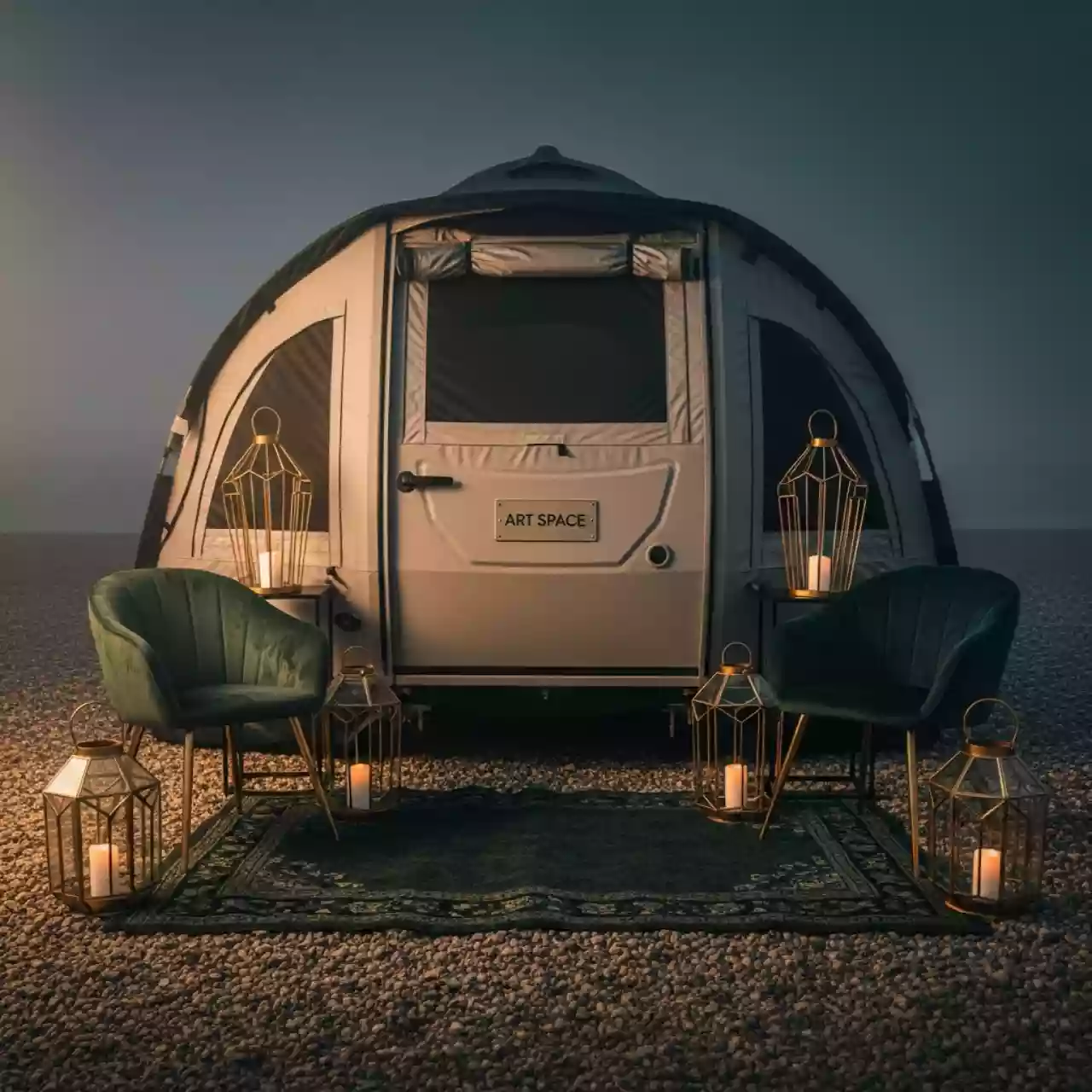 Аренда Палатка туристическая Greenell Трим 4 Квик в пляжном комплексе VinoGrad — ART SPACE