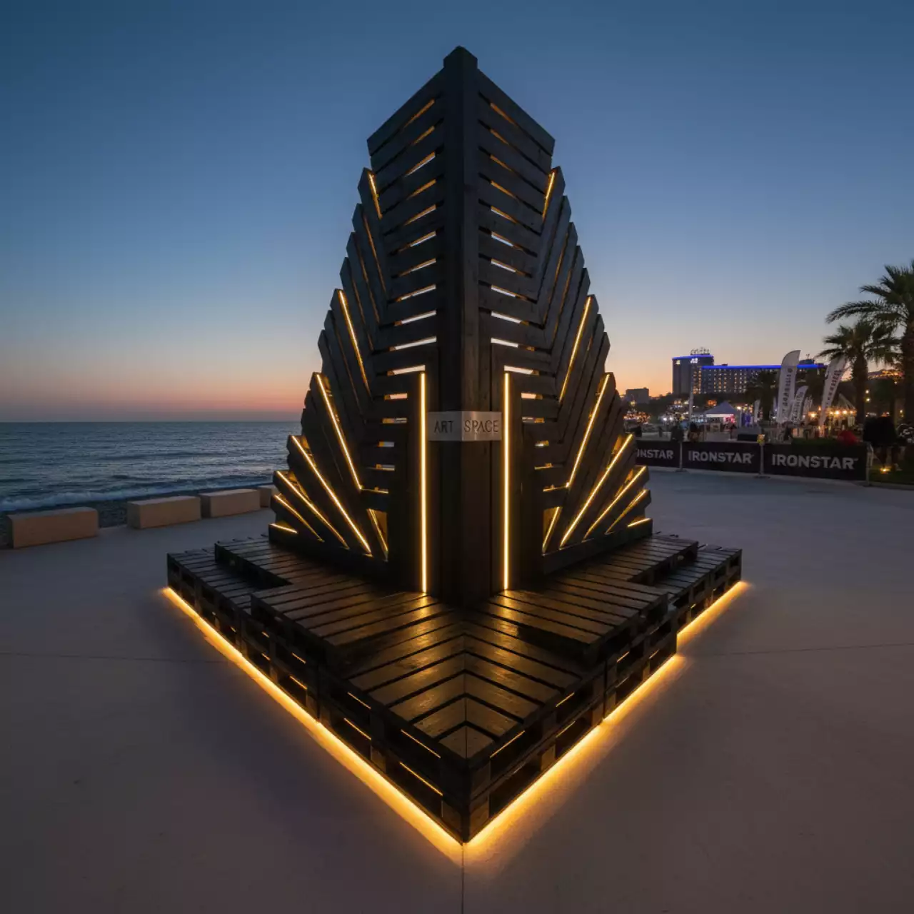 Аренда Паллеты черные в санатории «Сочи» — ART SPACE