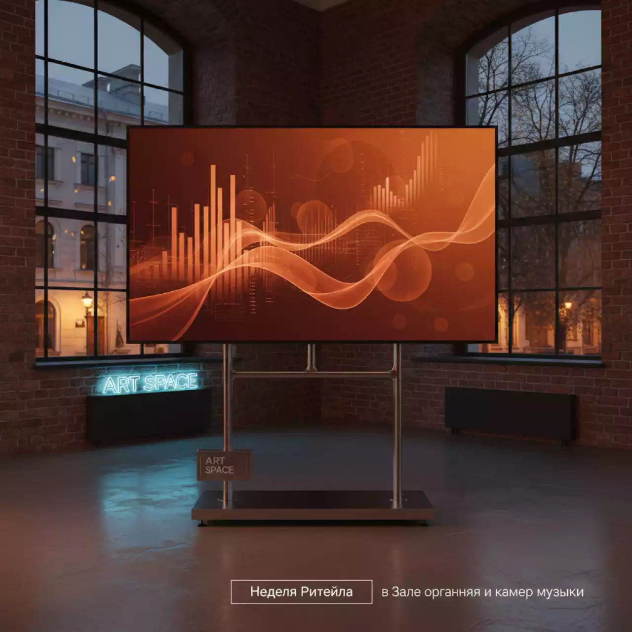 Аренда Панель безрамочная профессиональная Philips 22BDL7219L 00 в Зале органной и камерной музыки — ART SPACE