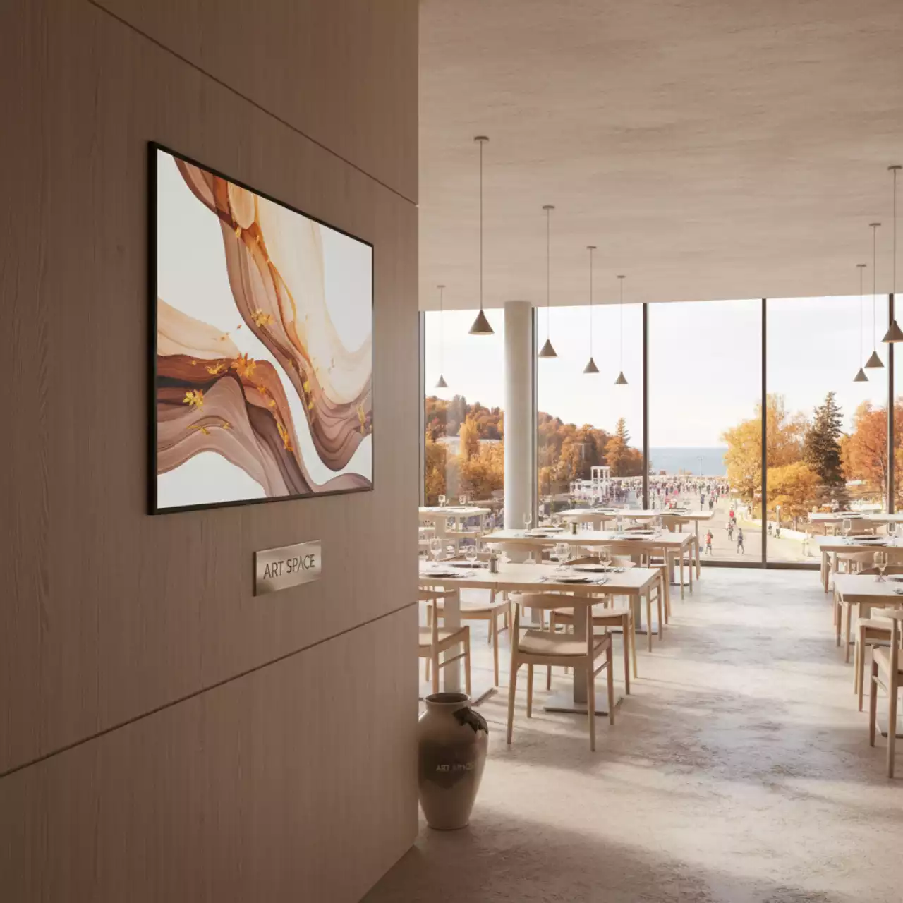 Аренда Панель безрамочная профессиональная Philips 27BDL6112L в ресторане «Sanremo» — ART SPACE