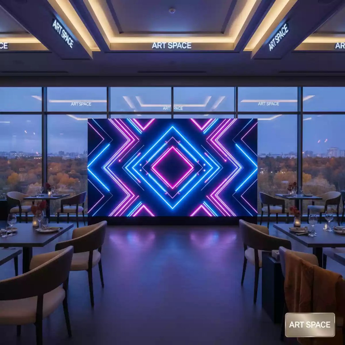 Аренда Панель безрамочная профессиональная Philips 31BDL7324L в ресторане «Паруса» — ART SPACE