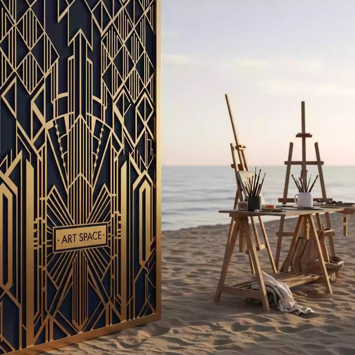 Аренда Панель декоративная Художественное творчество на пляже «Мандарин» — ART SPACE