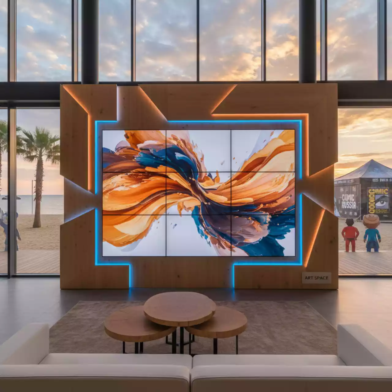 Аренда Панель для видеостен Samsung 460UT professional narrow bezel на пляжных клубах Хосты — ART SPACE