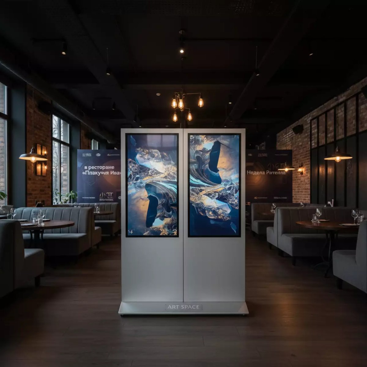 Аренда Панель двусторонняя профессиональная 55 BOE WC55A PH257 в ресторане «Плакучая Ива» — ART SPACE