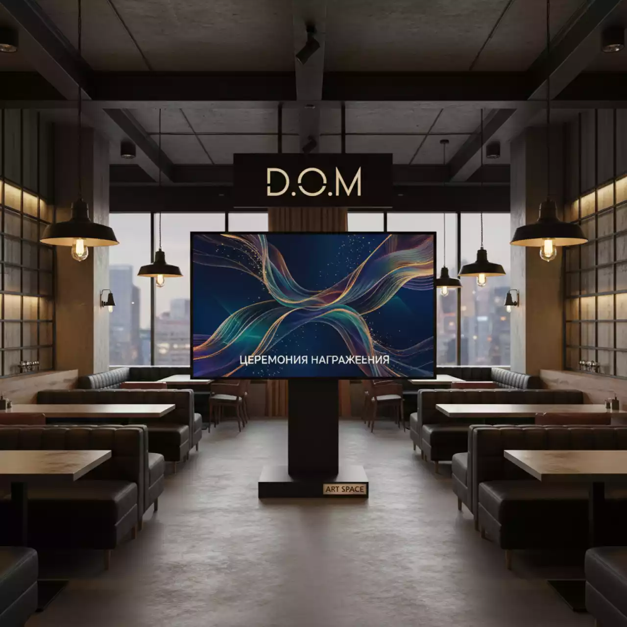 Аренда Панель EWIN 43 WS43A в ресторане «D.O.M» — ART SPACE