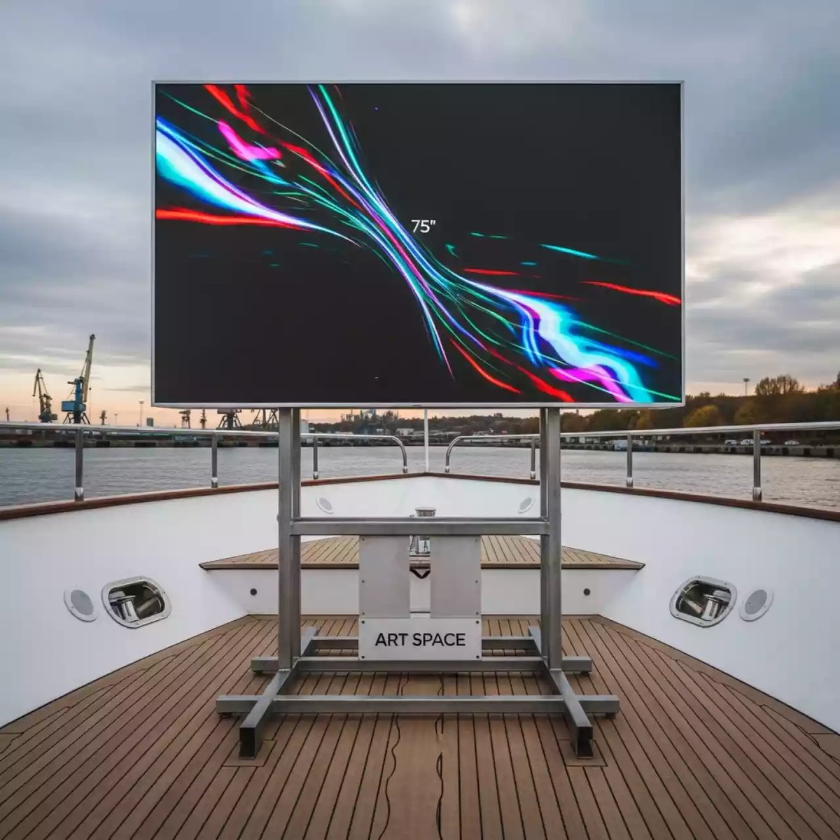 Аренда Панель EWIN OD 75B 75 дюймов на VIP-яхте (Имеретинский порт) — ART SPACE