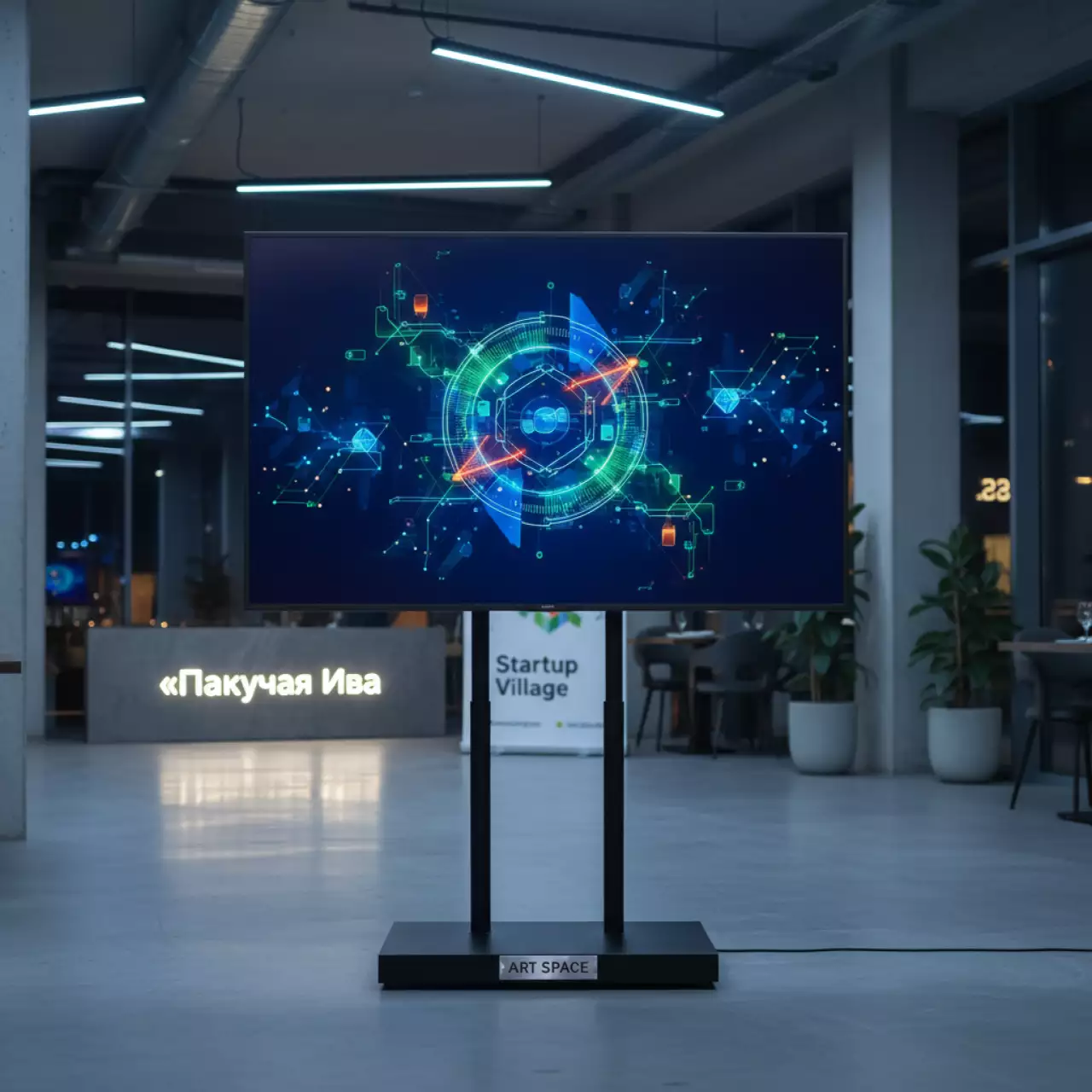 Аренда Панель LED Samsung ME55A 55" Full HD в ресторане «Плакучая Ива» — ART SPACE