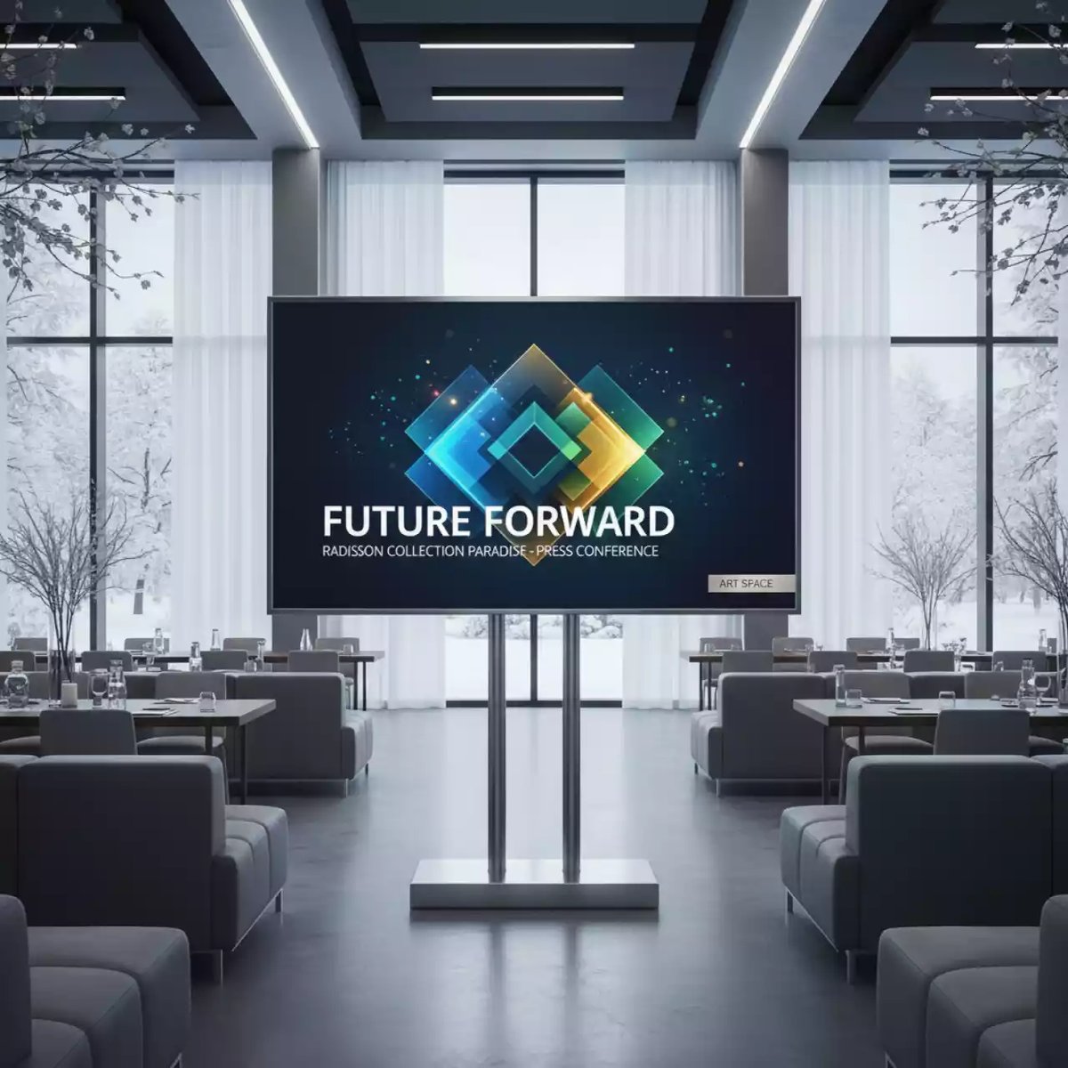 Аренда Панель Panasonic TH 55VF1HW в Radisson Collection Paradise — ART SPACE