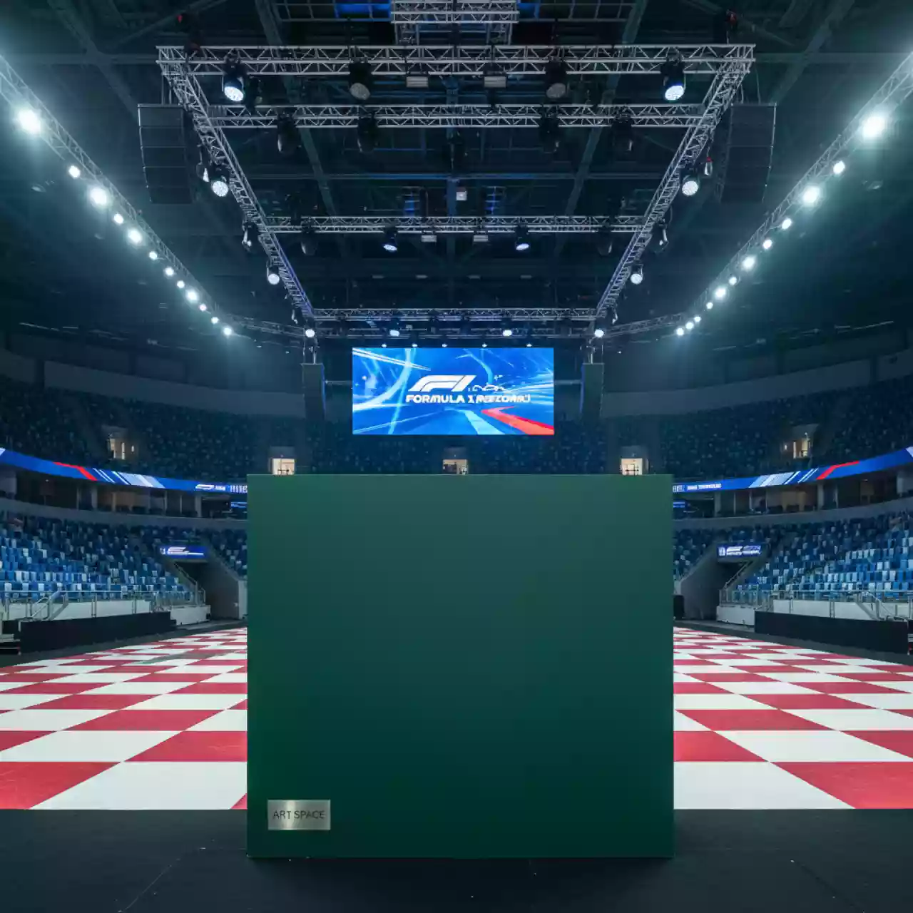 Аренда Панель Плано темно зеленый в ледовой арене «Шайба» — ART SPACE